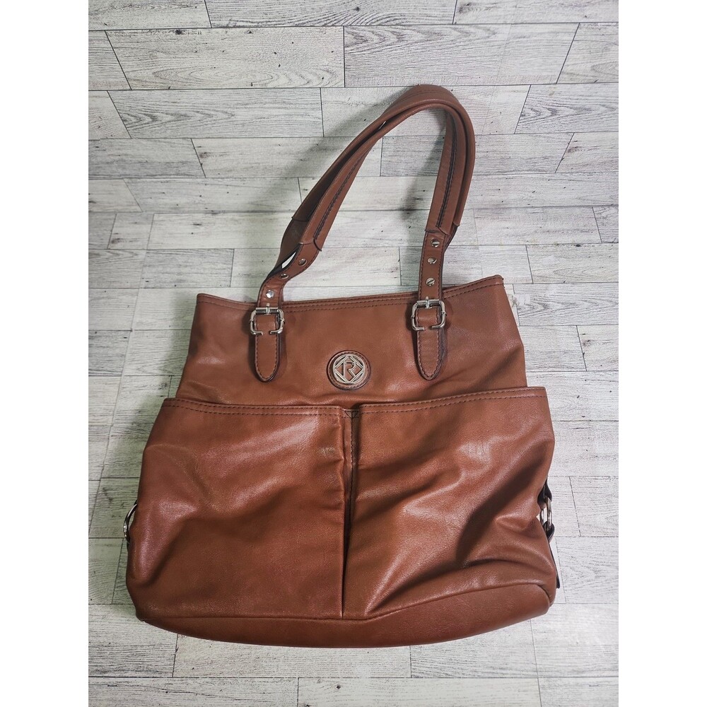 Vintage Relic Tote Bag Faux Leather Double Pocket Shoulder Bag Women y2k Purse